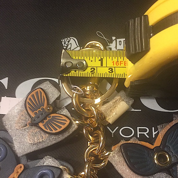COACH  BUTTERFLY CLUSTER BAG CHARM /KEYCHAIN (NWT) - Picture 11 of 13